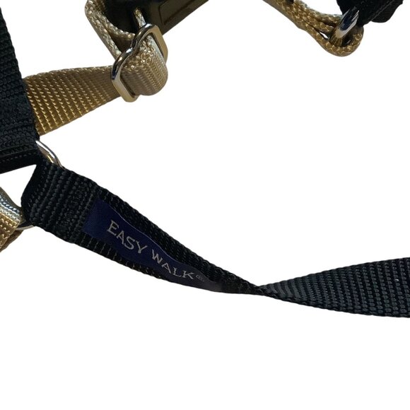 Pet Safe Easy Walk Dog Harness Medium Black Tan Adjustable Nylon No-Pull Train - Picture 4 of 7